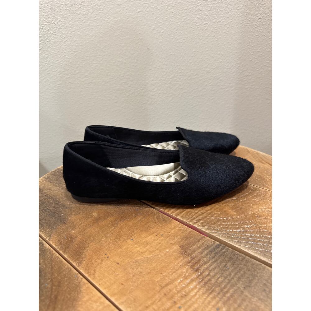 Birdies Black Suede Flats Loafers